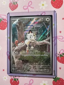 Meowth 106/094 Me02: Phantasmal Flames Illustration Rare Holo 70HP Pokemon TCG - Image 1