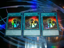 3x A Hero Lives 1st Edition Super Rare RA04-EN087 Yu-Gi-Oh! - Image 1