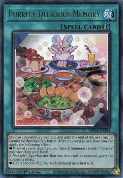 Yugioh Purrely Delicious Memory MP24-EN291 Ultra Rare 1st NM x3 Play Set - Image 1