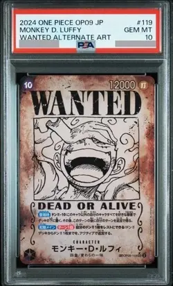 PSA 10 OP05-119 Monkey D. Luffy Nika SEC WANTED Emperors ONE PIECE Card Japanese - Image 1