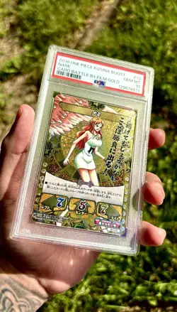 Japanese One Piece Kizuna Boost Card Battle B4 Gold Film PSA 10 Nami B4-13 Rare - Image 1