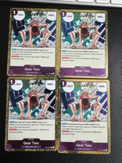 OP11-080 Gear Two Piece TCG X4 Playset A Fist of Divine Speed Card Game CCG - Image 1