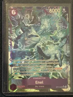 ENEL OP15-060 SR ALT ALTERNATE ART ADVENTURE ON KAMI’S ISLAND ENGLISH - Image 2