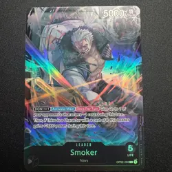 Smoker Op02-093 Alt Art Leader - One Piece TCG English Card Near Mint Foil - Image 1