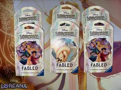 Disney Lorcana Fabled Set 9 Sleeved Booster Pack Sealed and New - Image 1