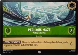101/204 PERILOUS MAZE WATERY LABYRINTH AZURITE SEA COMMON DISNEY LORCANA CARD - Image 1