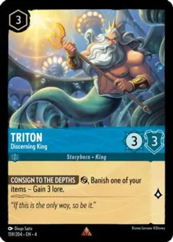 4x Triton - Discerning King - 159/204 - Rare NM-Mint Disney Lorcana: Ursula's Re - Image 1