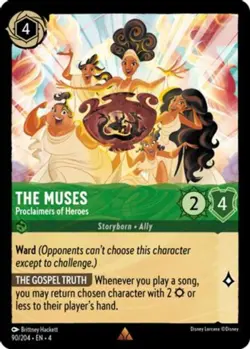 1x The Muses - Proclaimers of Heroes - 90/204 - Rare NM-Mint Disney Lorcana: Urs - Image 1