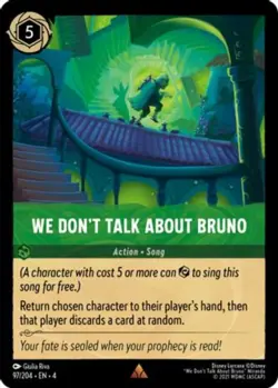 1x We Don't Talk About Bruno - 97/204 - Rare NM-Mint Disney Lorcana: Ursula's Re - Image 1