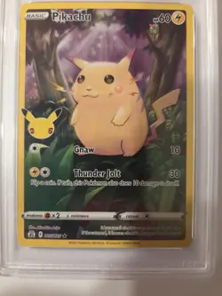 PSA 10 Pikachu 2021 Celebrations 005 Full Art Pokemon - Image 3