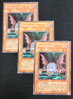 YuGiOh TCG 3 x Brain Jacker FET-EN034 1st Edition Rare LP - Image 1