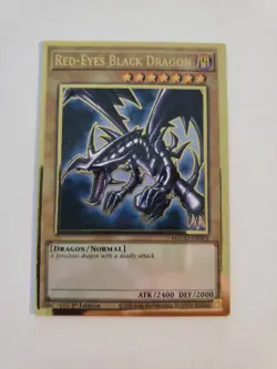 Yu-Gi-Oh! Red-Eyes Black Dragon MAGO-EN003 Premium Gold Rare 1st Edition - Image 2