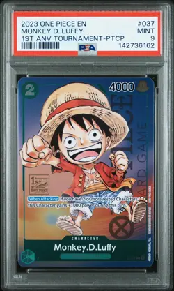 Monkey.D.Luffy (037) (1st Anniversary Tournament) P-037 One Piece Promo PSA 9 - Image 1