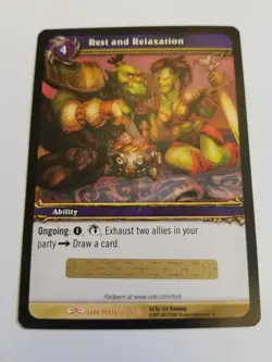 World of Warcraft Rest and Relaxation LOOT Card Unused NEW toy rest L@@K! - Image 1