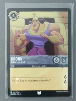 Carte LORCANA FR - Chapitre 1 183/204 Kronk -✨FOIL✨Neuf - Image 1