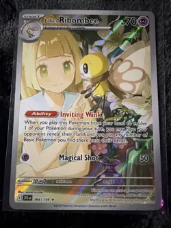 Pokemon TCG Lillie's Ribombee Card Journey Together Illustration, 164/159 - Image 1