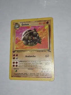 Vintage Pokemon Card First Edition Golem 36/62 - Image 2