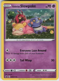 Holo Foil Galarian Slowpoke SWSH126 Promo SWSH: Sword & Shield Promo Cards - Image 1