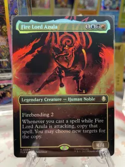 1x Fire Lord Azula - 0334, Borderless Art Foil, Magic the Gathering, MTG NM - Image 1