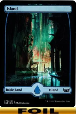 ISLAND ** FOIL FULL ART ** #274 - Streets of New Capenna - NM MTG - Image 1