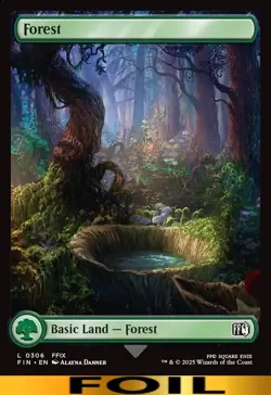 Forest ** FOIL FULL ART ** #306 - Final Fantasy - NM MTG - Image 1