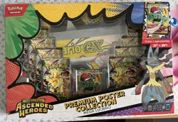 Pokemon TCG Ascended Heroes Mega Lucario Premium Poster Collection New & Sealed - Image 1