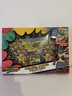 Pokemon TCG Ascended Heroes Mega Lucario Premium Poster Collection New & Sealed - Image 1