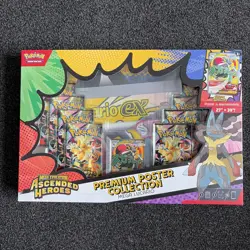 Pokemon TCG Ascended Heroes Mega Lucario Premium Poster Collection New & Sealed - Image 1