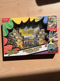 Pokemon TCG Ascended Heroes Mega Lucario Premium Poster Collection New & Sealed - Image 1