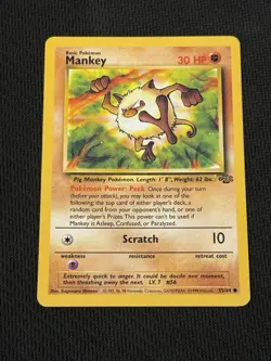 Mankey 55/64 Pokemon Jungle 1 - Image 1
