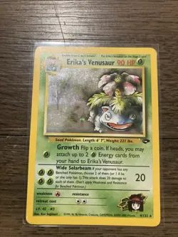 2000 Pokemon Gym Heroes Erika’s Venusaur 4/132 Holo Rare NM-LP Rare Vintage - Image 1