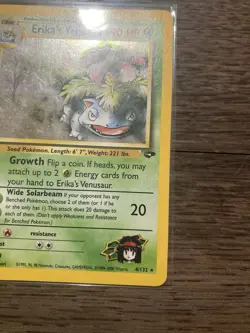 2000 Pokemon Gym Heroes Erika’s Venusaur 4/132 Holo Rare NM-LP Rare Vintage - Image 3