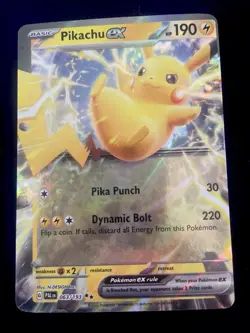 Pikachu EX Holo 063/193 Pokemon SV: Paldea Evolved - Centering Dot Error - Image 1