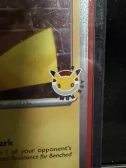 1x Pikachu 2026 Pokemon Day Stamp - 051/162 - Promo Cosmos Holo - Image 2