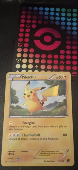 2011 Pokemon Black & White Pikachu Secret Rare #115/114 - HOLO - NM - Image 2