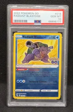 Radiant Blastoise 018/078 Pokemon GO PSA 10 - Image 1