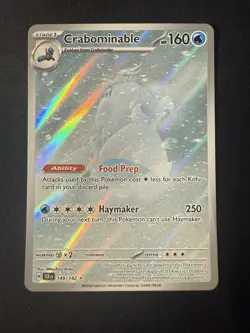 Pokemon Holo Crabominable 149/142 Illustration Rare SV07: Stellar Crown - Image 1