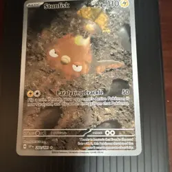 Pokemon Stunfisk SSP EN Illustration Rare 202/191 HP110 Basic Paralyzing Crackle - Image 1