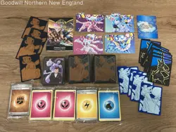 Pokemon TCG Collector Trainer Supply Lunchbox Tin Sleeves Dice Deck Box Bundle - Image 3