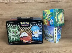 Pokemon TCG Collector Trainer Supply Lunchbox Tin Sleeves Dice Deck Box Bundle - Image 5