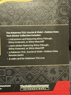 Pokemon TCG Paldean Fates Tech Sticker Collection - Maschiff |BRAND NEW SEALED - Image 4