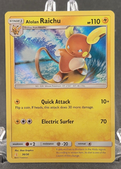 Pokemon Alolan Raichu 30/30 Holo Sun & Moon Trainer Kit 2017 - Image 1
