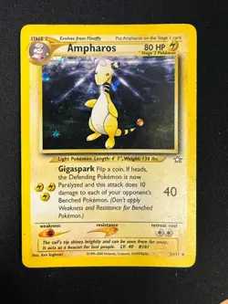 Ampharos - 1/111 - Holo Rare - Unlimited Edition Neo Genesis (MP) Pokemon - Image 1