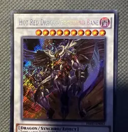 Hot Red Dragon Archfiend Bane HSRD-EN042 Secret 1st Edition Yugioh VLP - Image 2