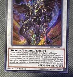 Hot Red Dragon Archfiend Bane HSRD-EN042 Secret 1st Edition Yugioh VLP - Image 3