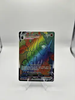 Pokemon Vivid Voltage Coalossal VMAX 189/185 Rainbow Secret Rare NM - Image 1