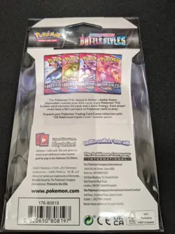 Pokemon Battle Styles Sleeved Booster Pack Full Art Set New Sealed - Image 3