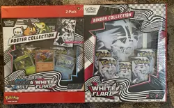 Pokemon Black Bolt White Flare Bundle Sams Club Poster Binder Sealed - Image 1