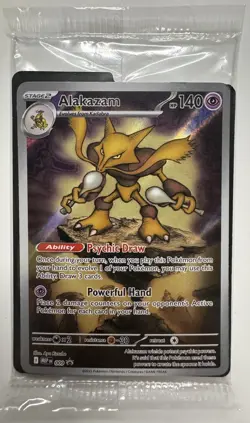Pokemon TCG Alakazam MEP 009 Mega Evolution Black Star Promo Sealed - Image 1