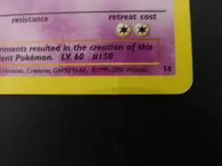 1999 Pokemon TCG Mewtwo #14 Black Star Promo — Pokemon Movie MP - Image 4